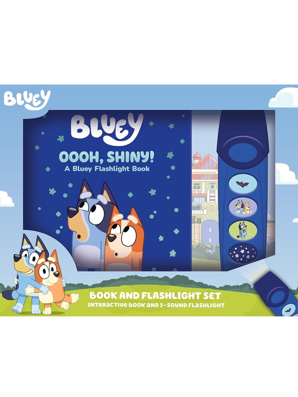 Bluey Oooh, Shiny! Flashlight Book Set - Blue